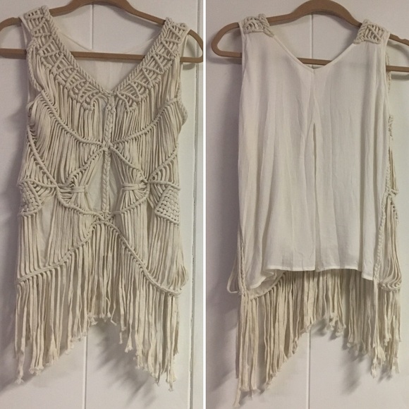 GREYLIN • Fringe Braid Tassel Tank Top - Picture 3 of 16